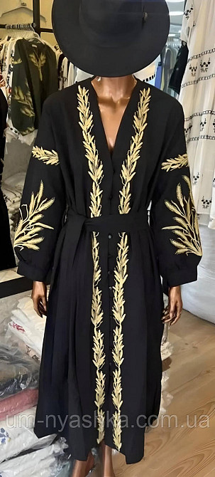 Черное платье вышиванка  Колоски Кривой Рог - изображение 1