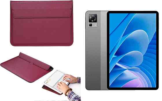 Чохол-конверт VitoCase для DOOGEE T30, T30 Pro, з функцією підставки для планшета Бордовий Київ