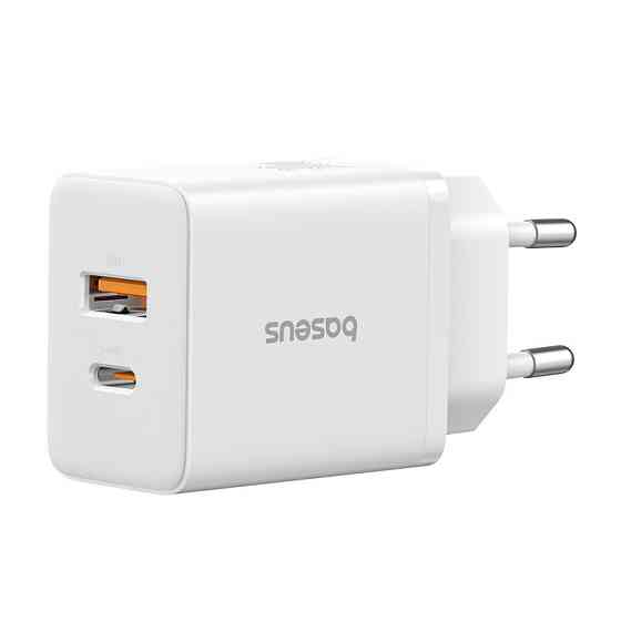 Мережевий зарядний пристрій Baseus Cube Fast Charger C+U 30W EU Moon White P10111404213-00 Одеса