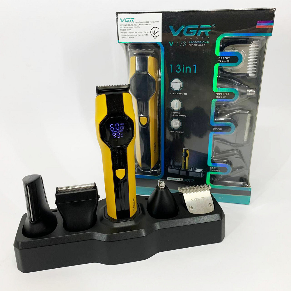 Аккумуляторная универсальная машинка для стрижки, Триммер для самостоятельной стрижки волос KG-32 Львов - изображение 4