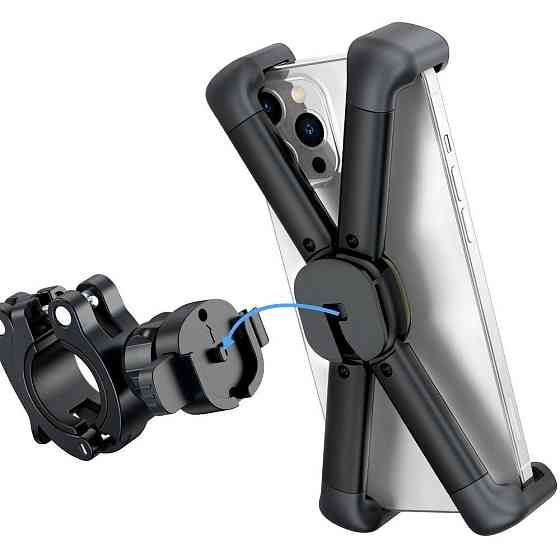 Вело-мото держатель для смартфона Baseus Quick to take cycling Holder SUQX-01 (Черный) Николаев