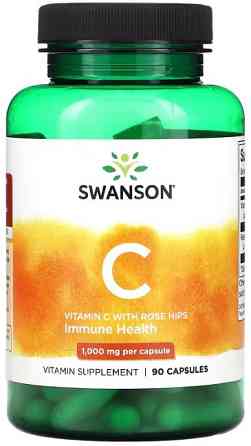 Витамин С Swanson Vitamin C with Rose Hips 1000 mg 90 caps Киев