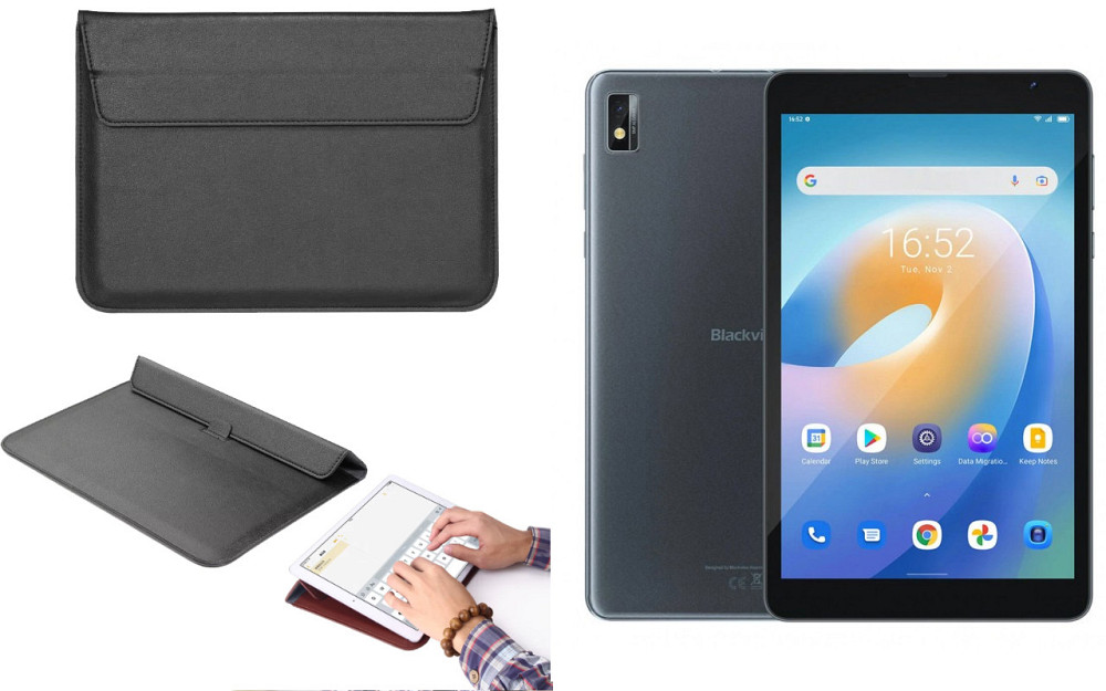 Чехол-конверт VitoCase для Blackview Tab 6, с функцией подставки для планшета Черный Киев - изображение 1