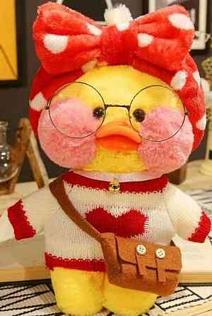 Качка Лалафанфан Уточка в окулярах Каченя LaLafanfan Мягкая Игрушка. Киев