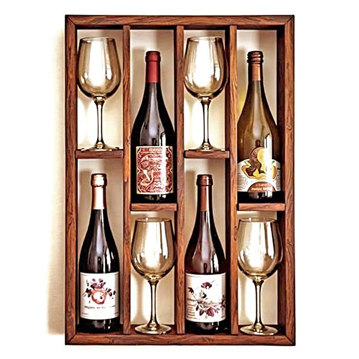 Настенная винная полка 