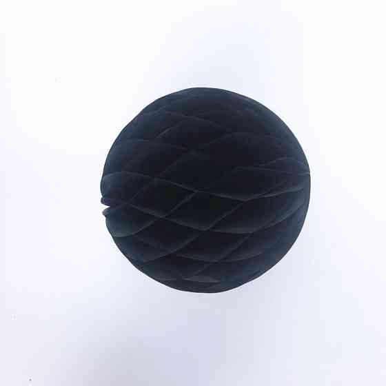 Шар соты бумажный 15 см черный Киев