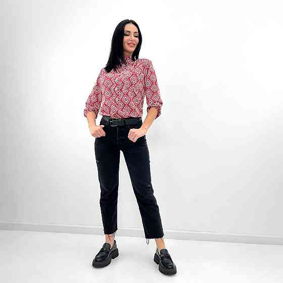 Жіноча блузка з принтом "Marocco" оптом | Батал | Розпродаж моделі Київ