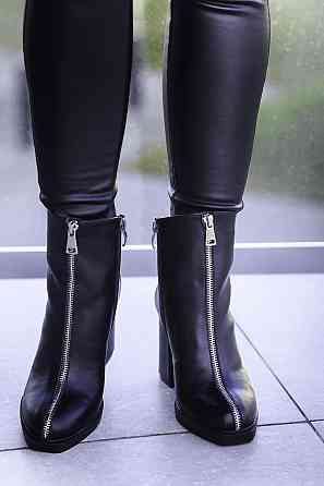 Жіночі черевики ARLEN чорні натуральна шкіра каблук 9см розміри 36р. 37р. (2990) Коломия