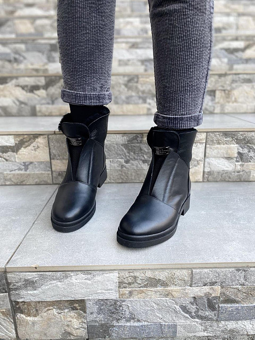 Без бренда Черевики жіночі ESSFIER 2017 чорні (зима, шкіра натуральна) (3877) 37 Коломыя - изображение 6