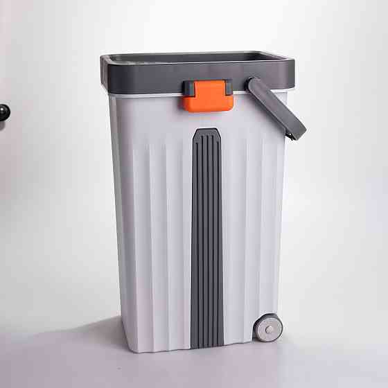 Швабра з відром 14 л для миття підлоги з віджимом плоска насадка з мікрофібри набір для прибирання будинку HP-35015-59 Київ