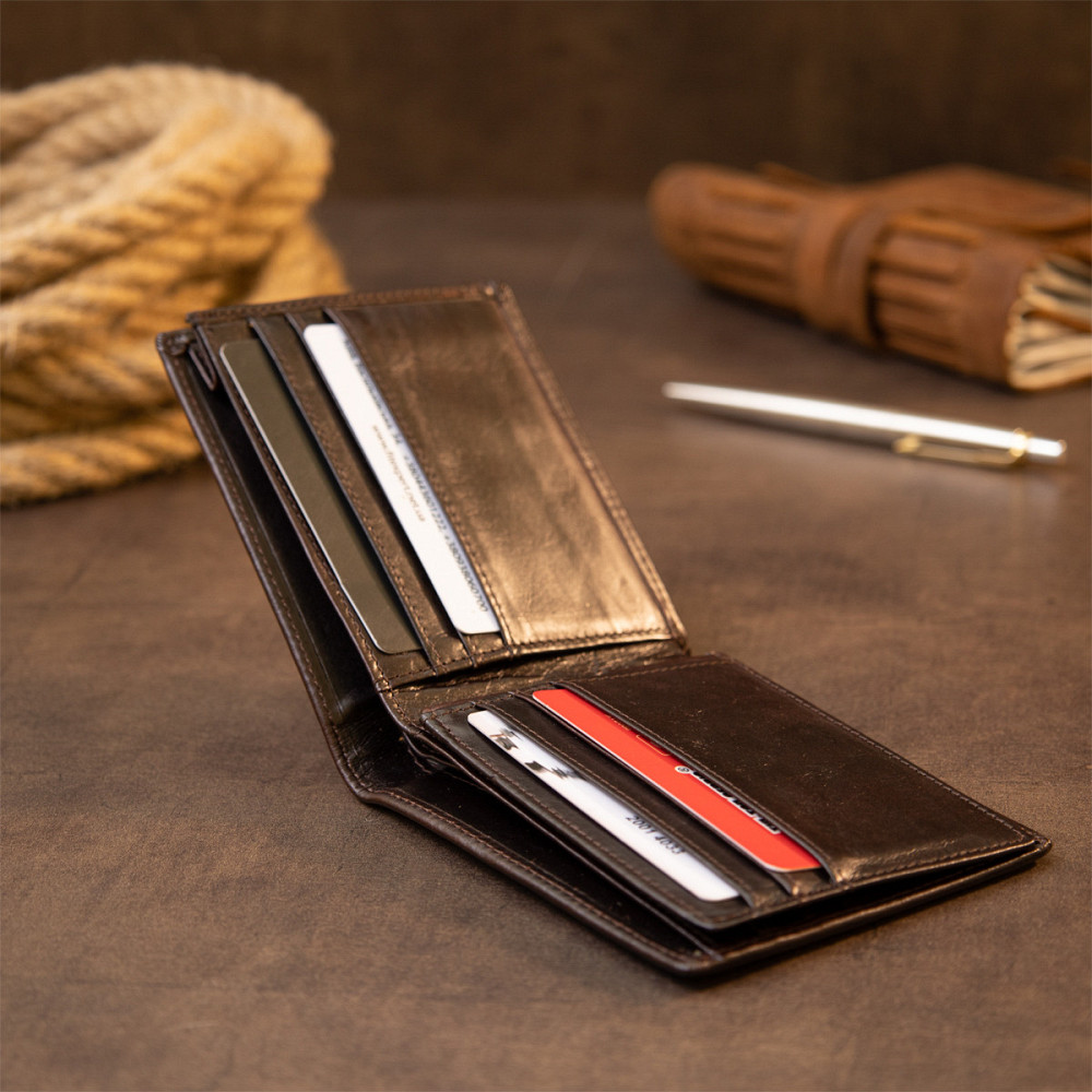 Портмоне унісекс Коричневе (Vintage) Київ - фото 4