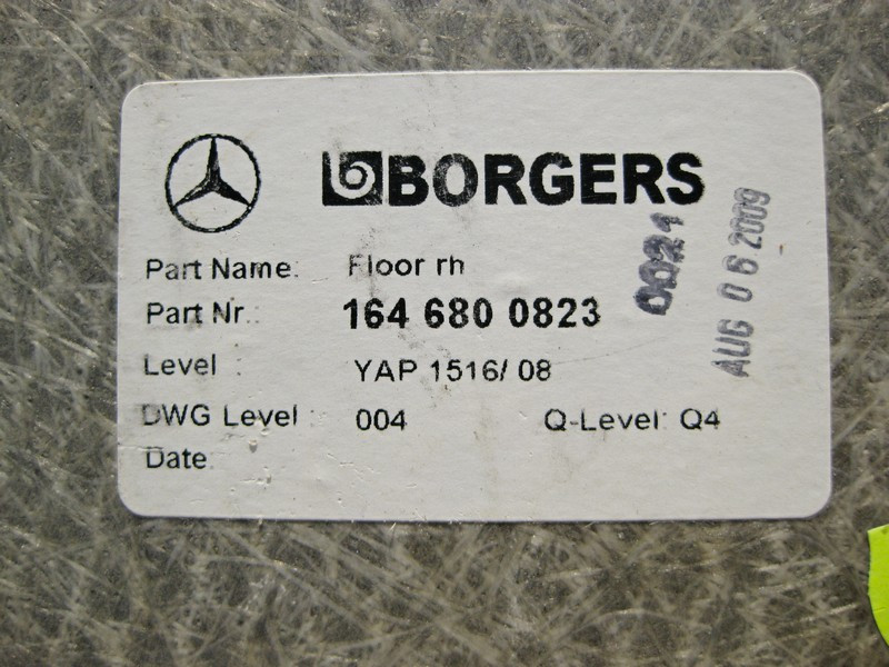 Mercedes-Benz  A1646800823 Кришка днища підлоги переднього правого пасажира ML W164 GL X164 Одеса - фото 3