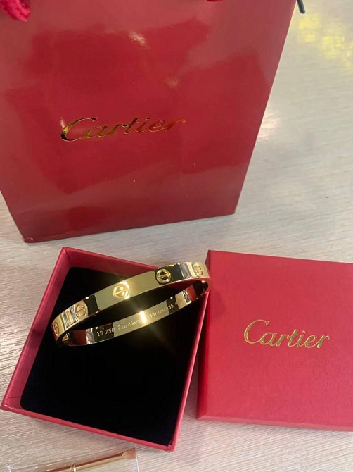 Cartier браслет Love з викруткою | Лимонне золото 18К | Упаковка - мішечок Одеса - фото 9