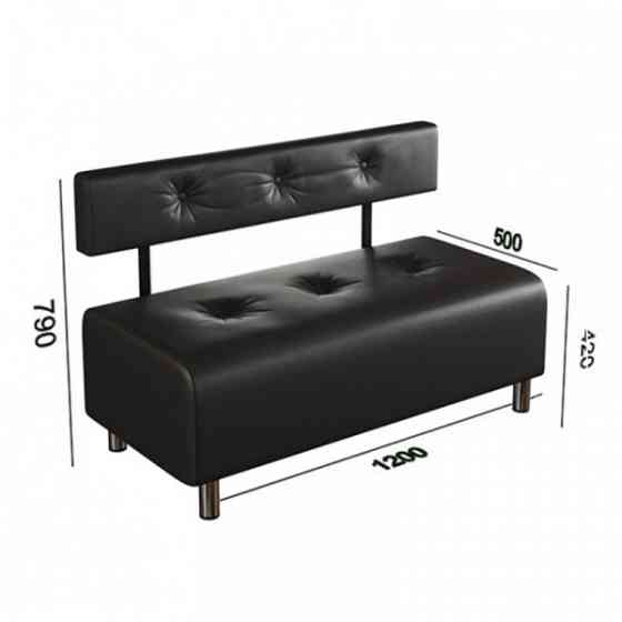 Диван для зоны ожидания Бекки с пуговицами (Цвета в ассортименте) Киев