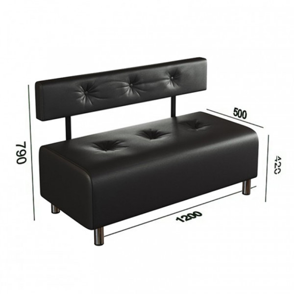 Диван для зони очікування Беккі з гудзиками (Кольори в асортименті) Київ - фото 2