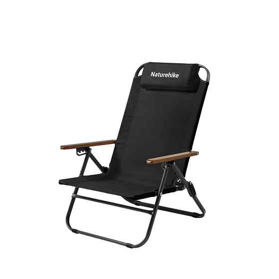 Крісло складане з регульованим нахилом Naturehike CNK2550JJ012, вуглецева сталь, чорний Київ