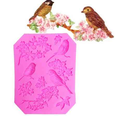 Молд силиконовый Птицы 119 на 90 см розовый Киев