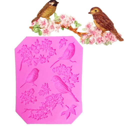 Молд силіконовий Птахи 119 на 90 см рожевий Київ - фото 3