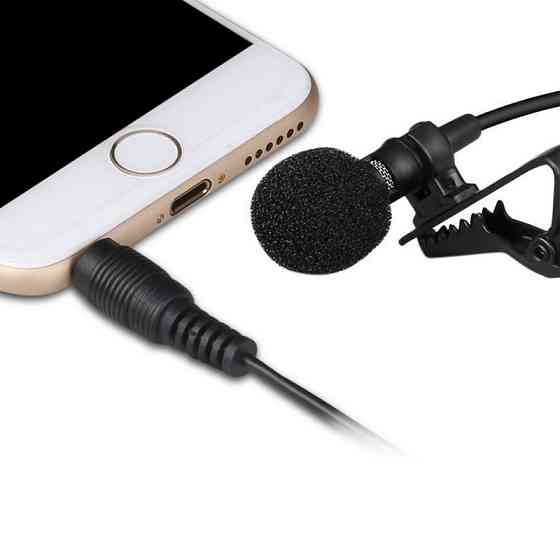 Петличный микрофон с ветрозащитой для смартфонов и планшетов Киев