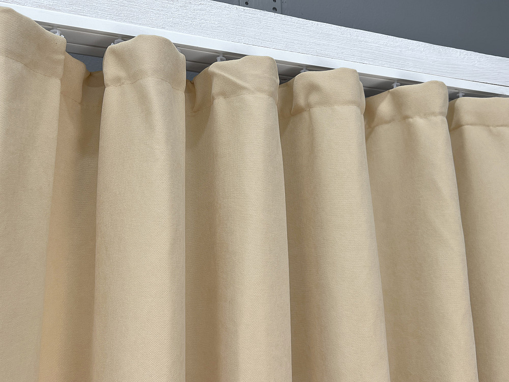 Комплект коротких штор VR-Textil Микровелюр Petek № 1826ш Бежевый 140х170 см 2 шт (35-0435) Киев - изображение 8