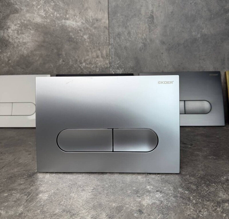 Панель змиву Koer KT-0608-14 240x160x10mm пластикова, кнопка закруглена (колір сатин) (KR6127)   ( 21280 ) Харків - фото 10