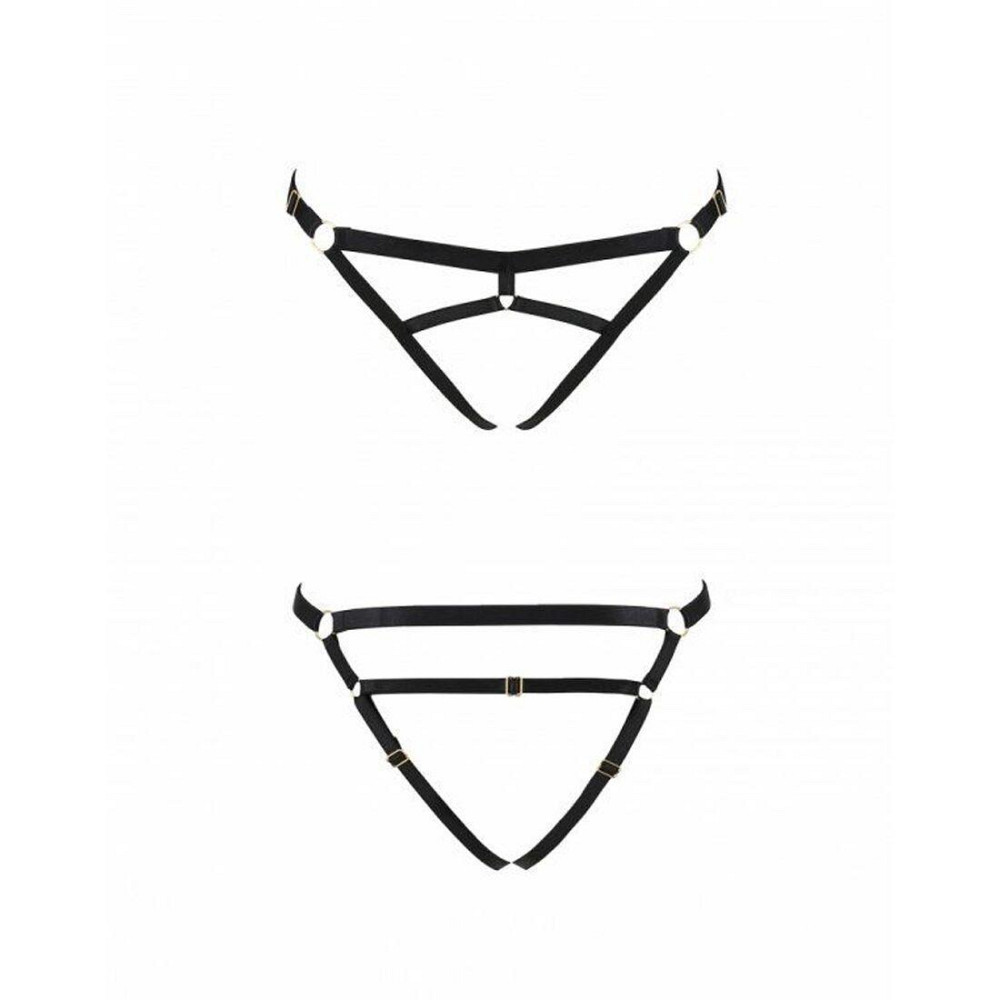 Трусики-стрінги зі стреп Passion Exclusive KELIS THONG L/XL, black Sex Aura Київ - фото 5