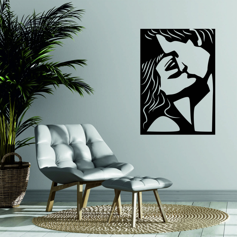 Декоративне настінне Панно «Поцілунок», Декор на стіну 110*77 см, Чорний Київ - фото 1