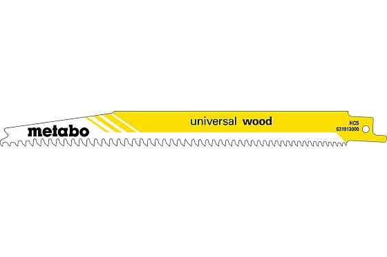 Полотно пилкове для шабельних пил Metabo «UNIVERSAL WOOD», 200 X 1,25 мм 631910000 Коломия