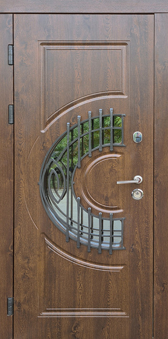Вхідні двері Форт-М Тріо Греція дуб темний Київ - фото 1