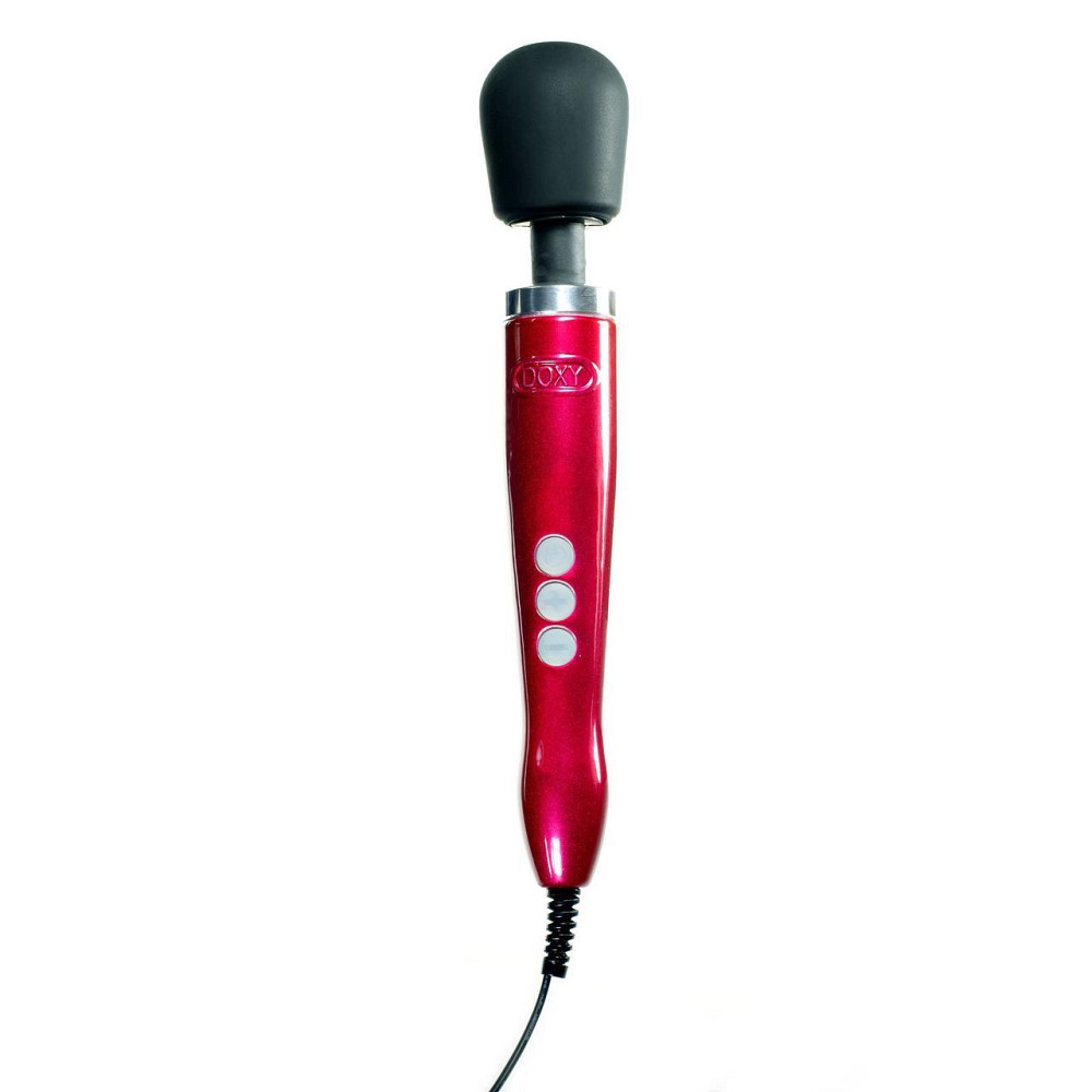 Вібромасажер DOXY Die Cast Red, дуже потужний, живлення 220В, металевий корпус Sex Aura Київ - фото 1