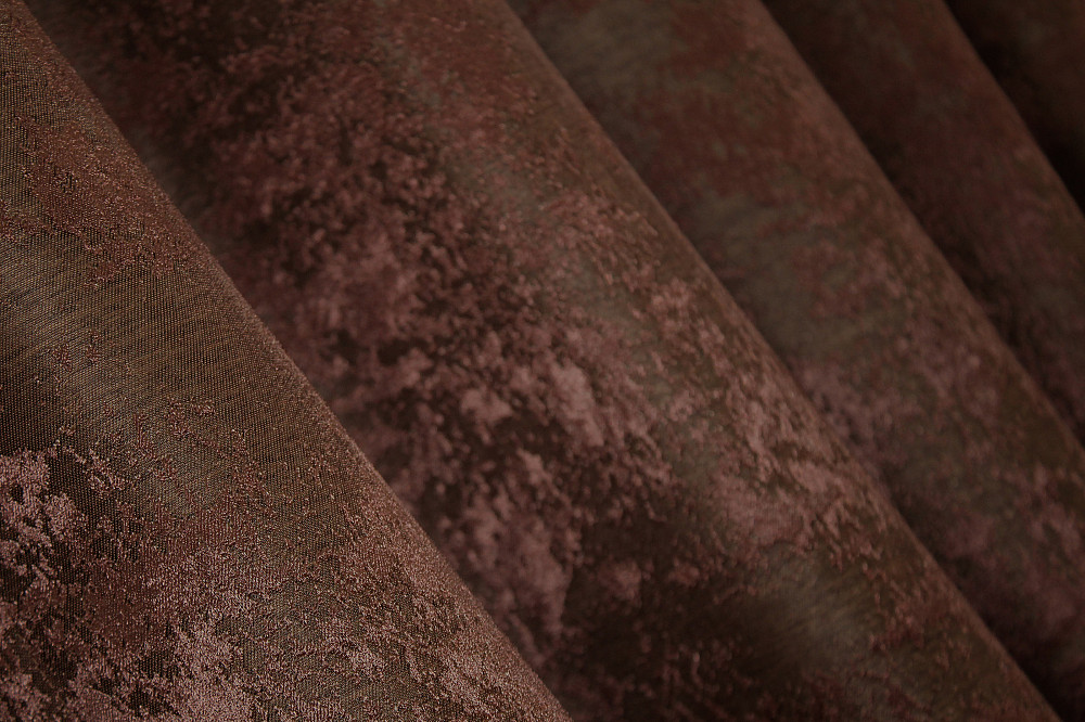 Комплект коротких штор VR-Textil Жаккард Sultan YL № 1204ш Коричнево-бордовый 130х170 см 2 шт (35-0077) Киев - изображение 8