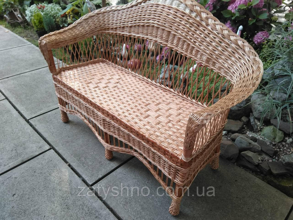 Плетеный диван кофейный низкая спинка Киев - изображение 6