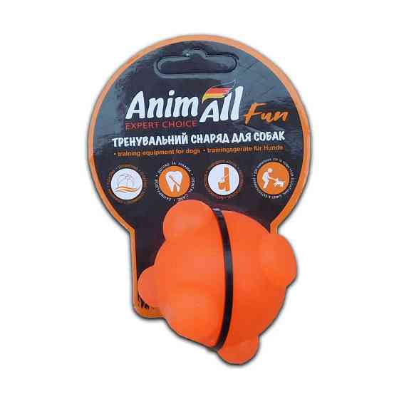 Игрушка AnimAll Fun шар молекула для собак и котов, оранжевая, 5 см Киев