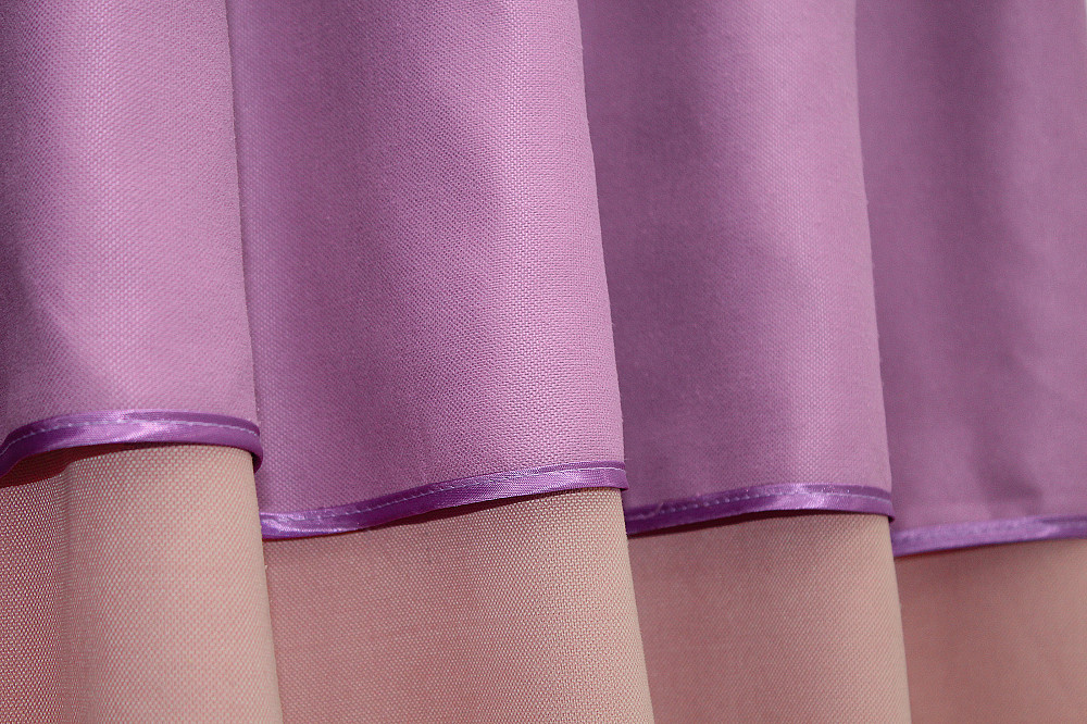 Кухонные шторы VR-Textil № 073к с ламбрекеном и подхватами пудровый с розовым 270х170 см (50-922) Киев - изображение 4