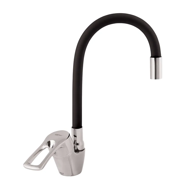 Кухонный смеситель Zerix YUB 181 с черным гибким изливом ZX0438 Харьков - изображение 1