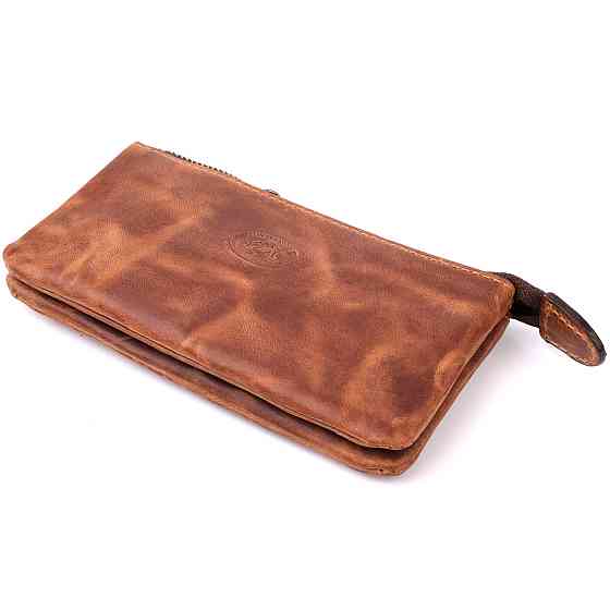 Практичная ключница на два отделения из матовой натуральной кожи Tony Perotti 20837_1 (3350 whisky) Светло-коричневый Киев