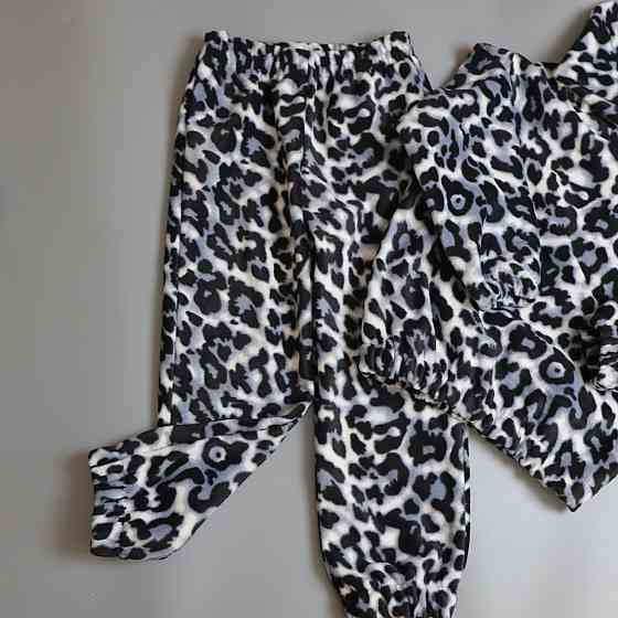 Теплий флісовий дитячий костюм лео сірий (худі з капюшоном+штани) Кам'янець-Подільський