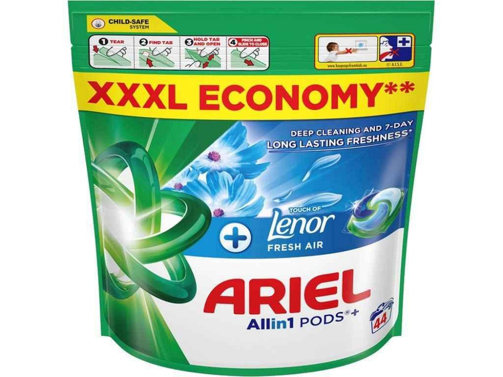 Капсули для прання 44шт Pods All-in-1 Touch of Lenor Дотик свіжого повітря Lenor ТМ ARIEL Київ - фото 1
