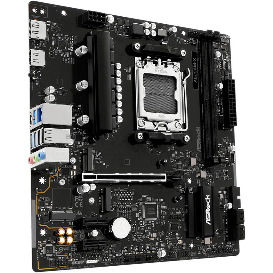 ASRock A620AM-X (AM5/A620A, 2*DDR5, PCIex16, DP/HDMI, 4xSATA, 2xM.2, 2.5GLan, 8ch, mATX) Винница - изображение 2
