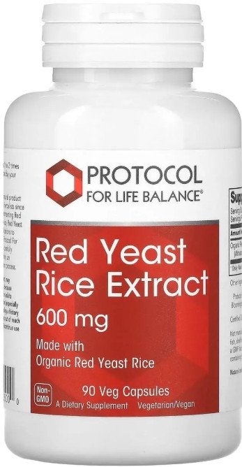 Червоний дріжджовий рис Protocol for Life Balance Red Yeast Rice Extract 600 мг 90 вег капс Київ - фото 1