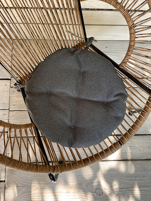 Подушка для стільців (38x38х5 см) кругла Decorator Мальмо колір колір темно-сірий 84-047 Київ - фото 2