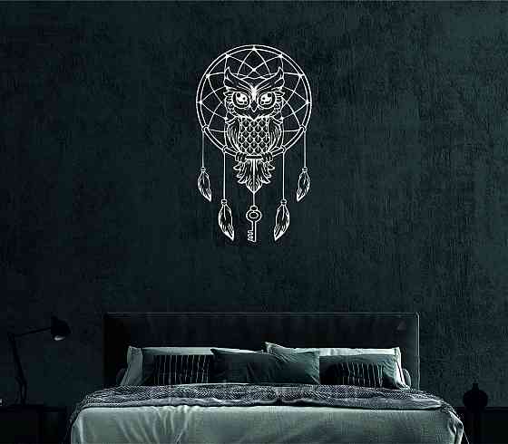 Декоративне настінне Панно «Ловець снів» Декор на стіну 110*65 см, Білий Київ