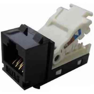 Модуль Keystone RJ45 UTP кат. 6, безінструментальний, black Molex (KSJ-00087-04) Винница