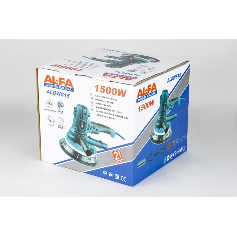 Шліфмашина по гіпсу AL-FA ALDWS15 – 1500Вт, LED, з мішком Львів - фото 2