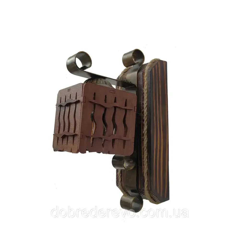 Бра на 1 плафон Бра дерев'яна під старину, бра дерев'яна в альтанку Вижниця - фото 1