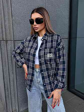 Женская рубашка в клетку (с накатом) Одесса