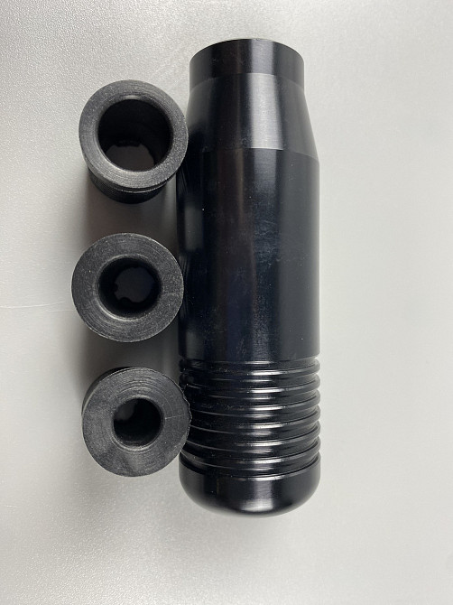 Наконечник на ручку кп, набалдашник на коробку передач ручка кп + 3 штуцери в комплекті чорний Мукачево - фото 10