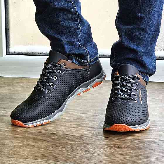 Чоловічі мокасини Літні Чорні Кросівки Сіточка (розміри: 40,41,42,43,44) Відео Огляд — 576-2 Дніпро