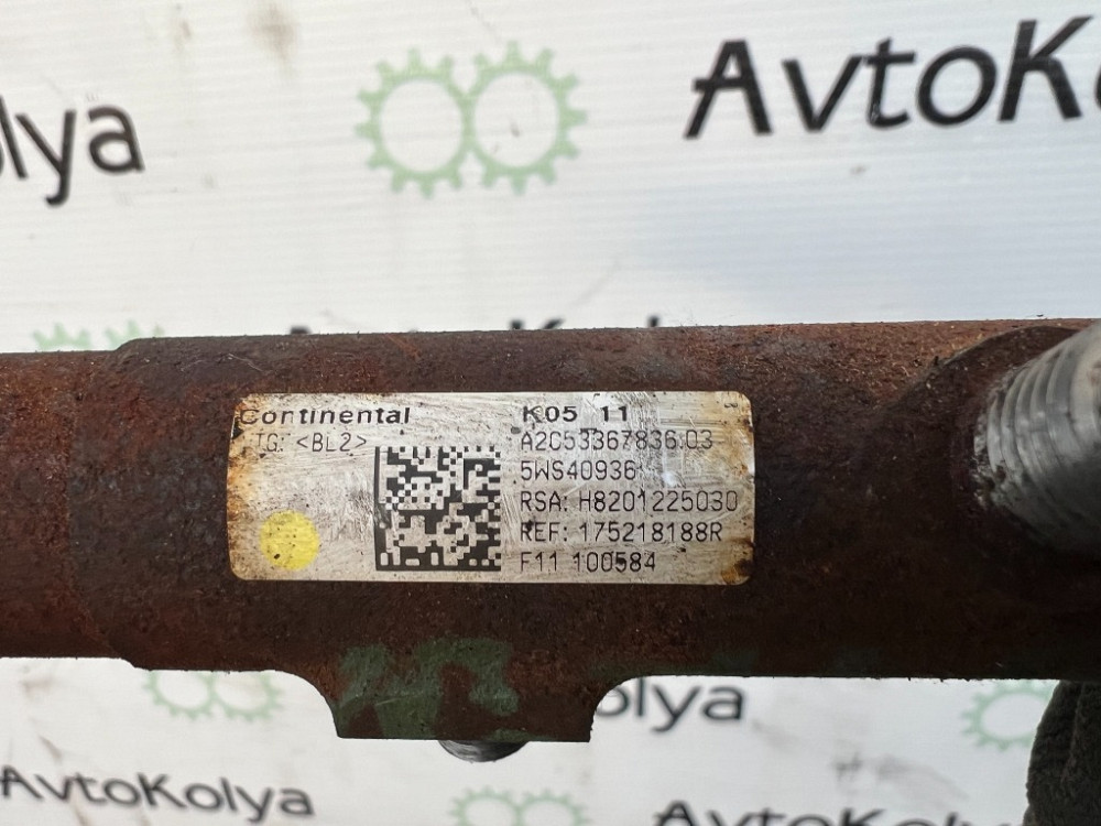 Паливна рейка (рампа форсунок) Renault Scenic III 1.5 dci 2009-2016 (175218188R) Ковель - фото 2