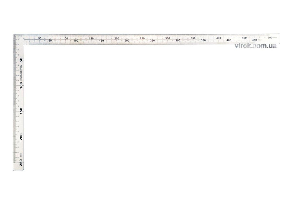 Кутник з нержавіючої сталі YATO : 90°, двосторонній з метричними шкалами, 300 х 150 мм [25/100] Одесса - изображение 1